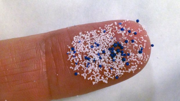 Microbeads of makeup.