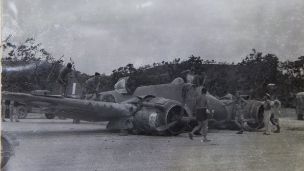 The Beaufort aircraft in which Brown was travelling after its crash landing