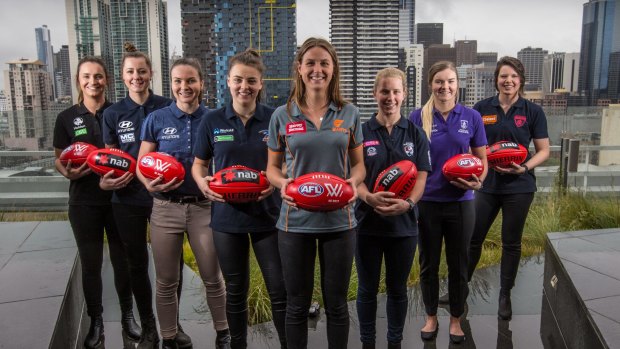 The top eight picks from the inaugural AFLW draft in Melbourne.