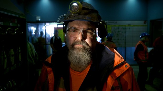 Springvale mine worker John Tilley, before the mine extension was approved in 2015.