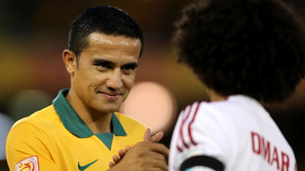Marquee names: Tim Cahill and Omar Abdulrahman of United Arab Emirates have been two of the shining lights of the Asian Cup.