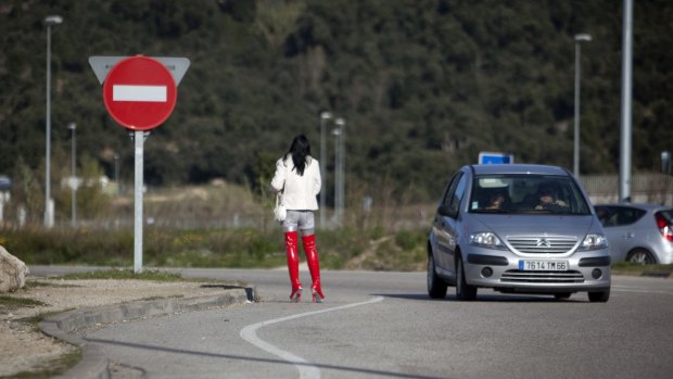 Prostitutes waiting for clients on the roadside are a common sight in France where brothels are illegal.