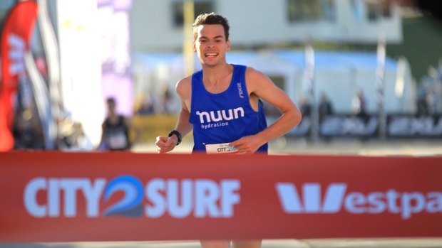 Winner of The Sun-Herald  City2Surf fun run Harry Summers. 