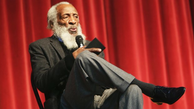 Civil rights activist, writer, social critic, and comedian Dick Gregory.