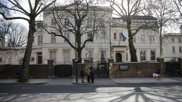 The Russian Embassy in Kensington, London.