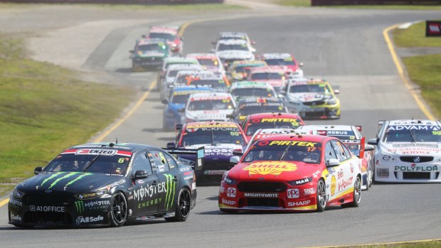 Off and racing: The start of the Sandown 500.
