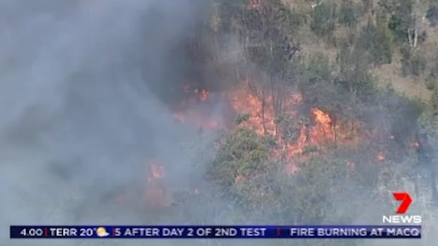 The fire in Lane Cove National Park broke out on Tuesday morning.