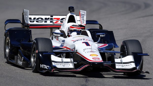 On the pace: Will Power set the pace in Indycar testing in the new Chevrolet-designed aero kit.