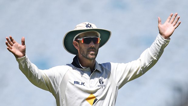 Glenn Maxwell fielding at the MCG on Tuesday.