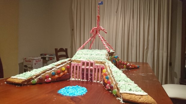 Canberra man Chris Ingles made a Parliament House gingerbread man for Christmas which proved a hit online.