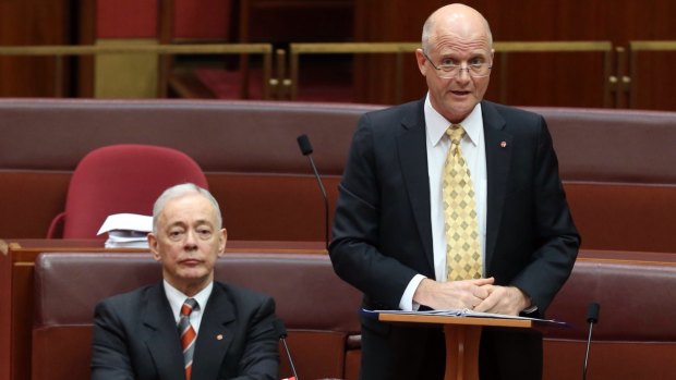 Minor party threat: Family First's Bob Day and Liberal Democrat David Leyonhjelm. 