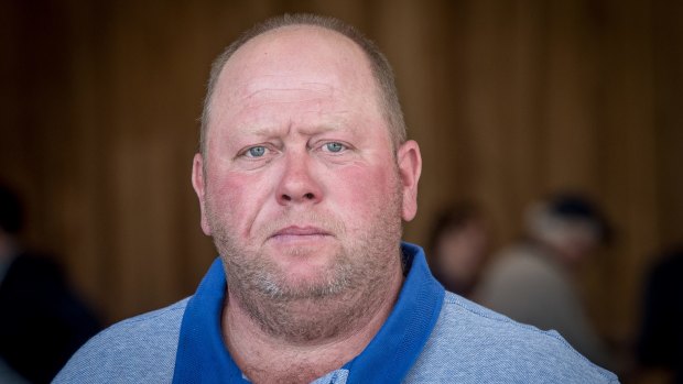 Farmer Brad Adams at the AGM.