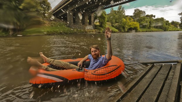 Courtney Carthy thought it would be fun to float down the Yarra with a few friends. After cancelling in 2015, he is now ready for the first Inflatable Regatta