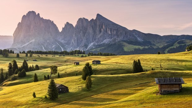 The plateau is a series of rolling meadows dotted with late summer flowers and sketched with hiking trails.