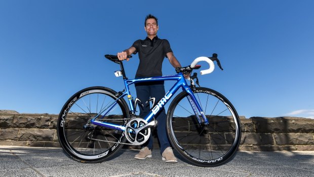 Cadel Evans at the launch of the Great Ocean Road Race.