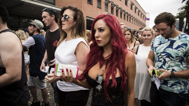 Event goers gather in Sydney Olympic Park 