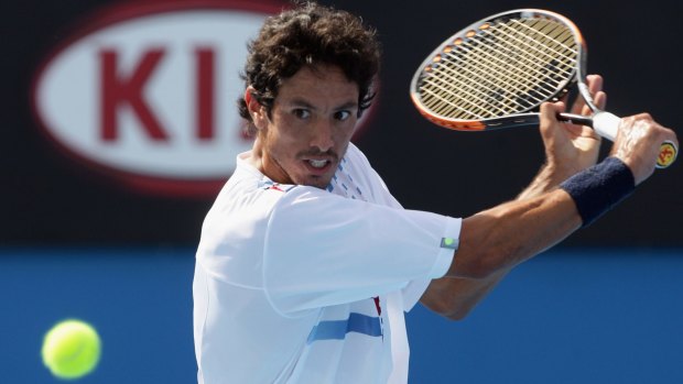 Martin  Arguello of Argentina at the 2009 Australian Open. Questions have been asked about a game he played in Poiland in 2007.
