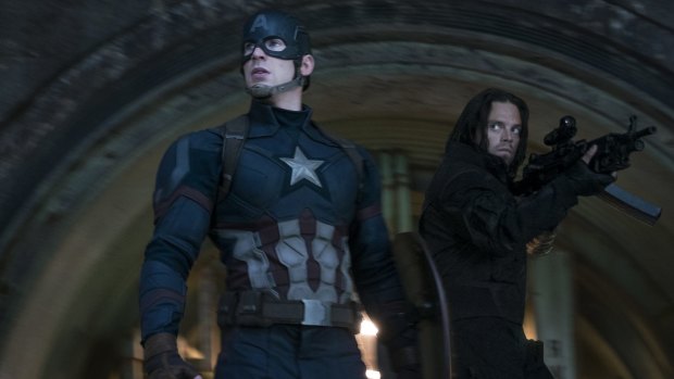Marvel's Captain America: Civil War: (left to right) Captain America/Steve Rogers (Chris Evans) and Winter Soldier/Bucky Barnes (Sebastian Stan).