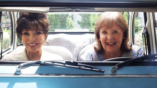 Joan Collins (left) and Pauline Collins are not so much game as professional in the feel-good movie <i>The Time of Their Lives</I>.