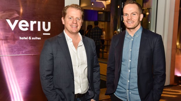 Rhys Williams (left) and Alex Thorpe, directors of Sydney's Veriu Hotels & Suites.