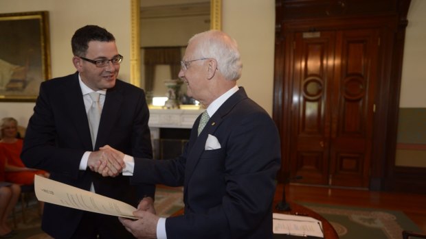 Daniel Andrews is sworn in as Premier of Victoria.