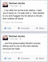 Rachael Jacobs' tweet that sparked the #illridewithyou phenomenon on Twitter.
