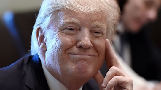 On the front foot: US President Donald Trump.