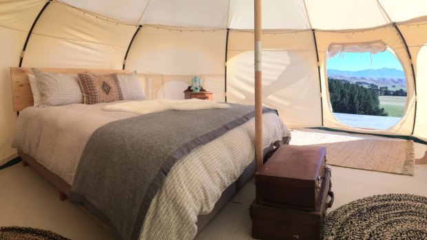 The glamping tents come with every conceivable luxury.
