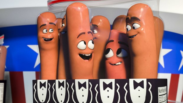 Sausage Party is a crude burlesque about talking food items who swear a lot more than they really need to.