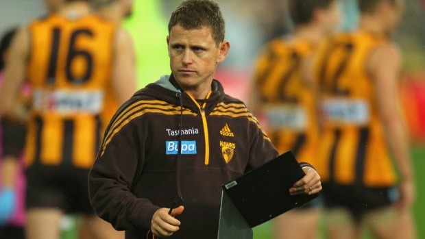 Hawthorn assistant coach Brendon Bolton is a Blues target.