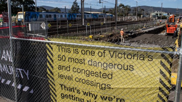 Work to remove level crossings. 
