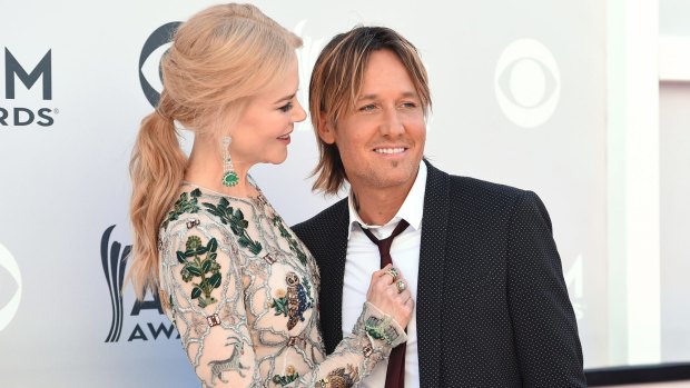 Nicole Kidman and Keith Urban arrive at the 52nd annual Academy of Country Music Awards.