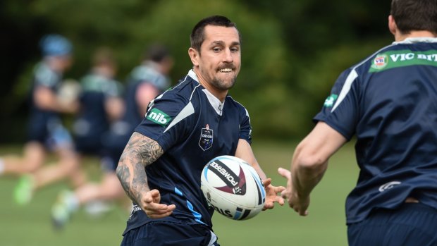 True blue: NSW playmaker Mitchell Pearce admits he wasn't ready for Origin when he made his debut at 19.