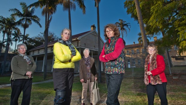 Heritage campaigners (from left) Noela Vranich, Beth Mathews, Gay Hendriksen, Kerima-Gai Topp and Judith Dunn have long fought for the precinct to be preserved. 