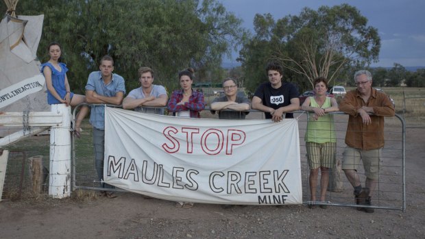 Protesters at the Maules Creek blockade.