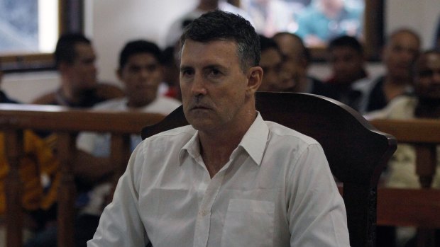 Scott Dobson during his trial at Denpasar District Court in Bali, on Wednesday.