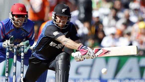 Another quick start: Brendon McCullum scored 42 off 19 balls as New Zealand beat Afghanistan