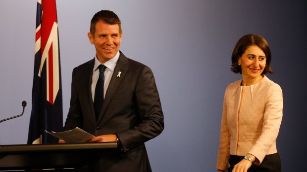 'A stunning result for the people of NSW': Mike Baird and Gladys Berejiklian on Wednesday.