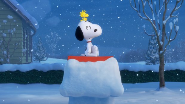 Snoopy and Woodstock in <i>Snoopy and Charlie Brown: The Peanuts Movie</i>.