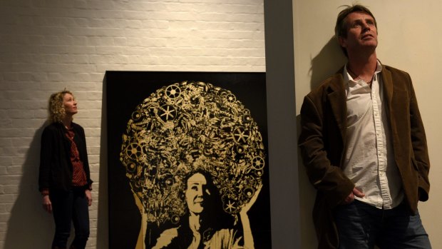 Artist James Powdtich, with his entry in the Archibald portrait prize of Cath Keenan (pictured), demonstrated an unvarnished assessment of his own shortcomings. 