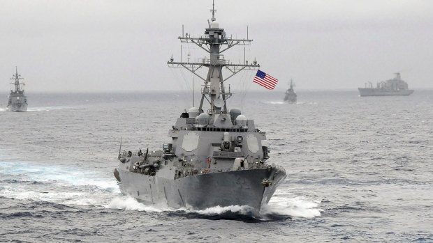 The Obama administration policy has been to conduct periodic air and naval patrols to assert the right of free navigation in the South China Sea.