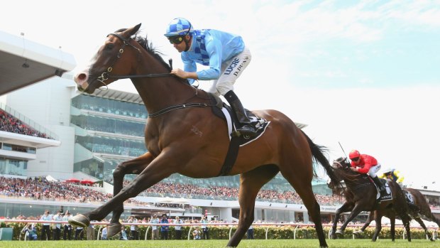 That Mamma's all right: Dwayne Dunn rides Don't Doubt Mamma to victory on Melbourne Cup day at Flemington.