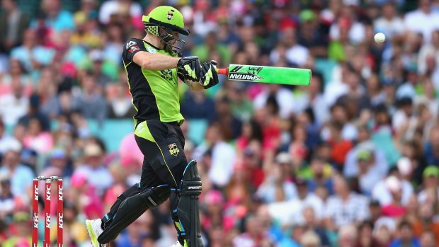 Cricket ACT director of coaching Aiden Blizzard in action for the Sydney Thunder this season.