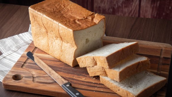 Shokupan, thick-cut Japanese milk bread.