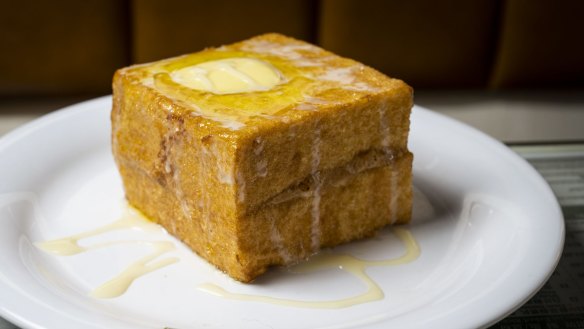 Kowloon Cafe's French toast with butter and maple syrup is built for big appetites – and Instagram.