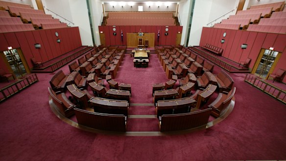 The Senate chamber in Canberra's Parliament House. Senate voting has changed this election.
