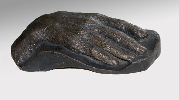 Bronze cast of Henry Lawson's right hand is on permanent display in Treasures Gallery at the National Library of Australia.