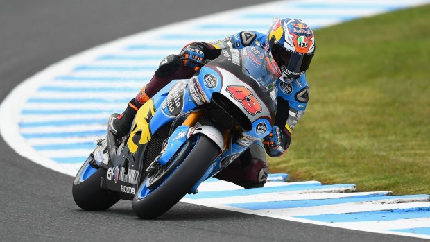 Dry spell: Australian Jack Miller goes through his paces in practice at Phillip Island. 