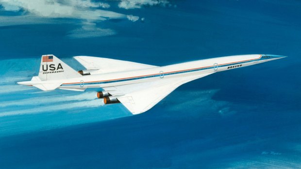 An artist's impression of the Boeing 2707 supersonic jet.