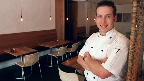 A baby-faced Daniel Wilson, joint winner of the Young Chef of the Year 2003.